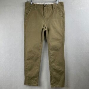 Hawkings McGill Skinny‎ Chino Pants Khaki Slim Mens 33 Cotton Stretch Custom Hem